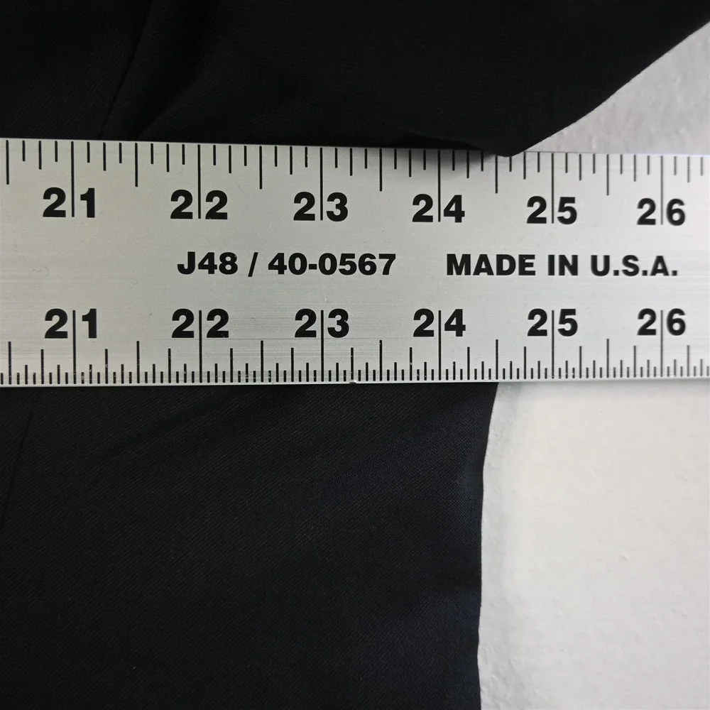 Hart‎ Shaffner Marx 48L Black Wool USA Made Mens Blazer Suit Jacket Sport Coat